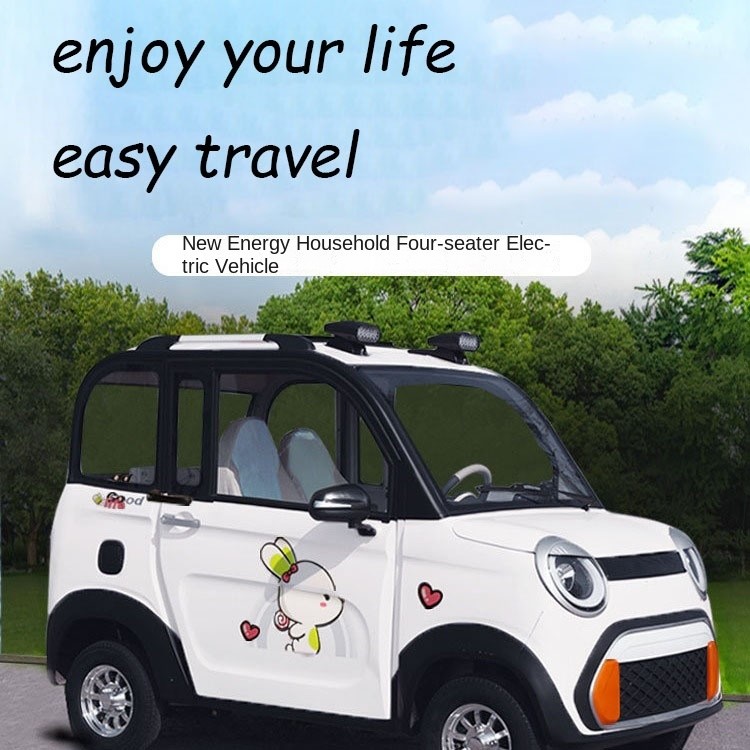 Hanpu 2024 4-Seater Electric Mini-Car 4-Wheel EV Tuk-Tuk for Low-Speed Passenger Travel