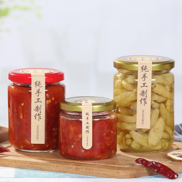 Twist Off Metal Lid 8 Oz Jam Jars With Lids , Small Glass Containers For Kitchen