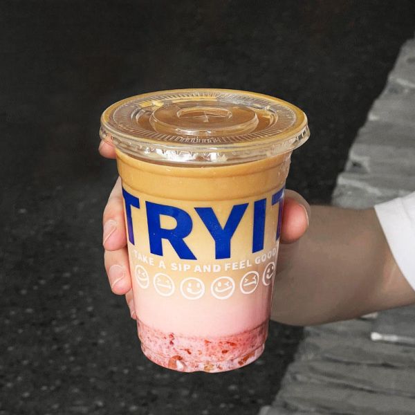 Coffee Juice Tea Clear Drink Plastic Cup Dome Lids With Round Hole