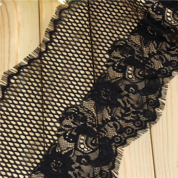 2017 Newest Fashion style ivory border eyelash tassel dress trimming french lace trim wholesale