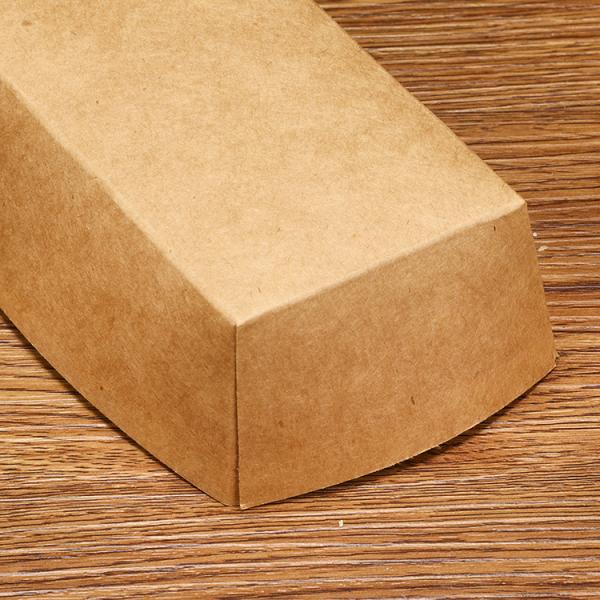 Grado de papel alimenticio a prueba de aceite bandeja barco cajas de papel Kraft para comida rápida y comida para llevar