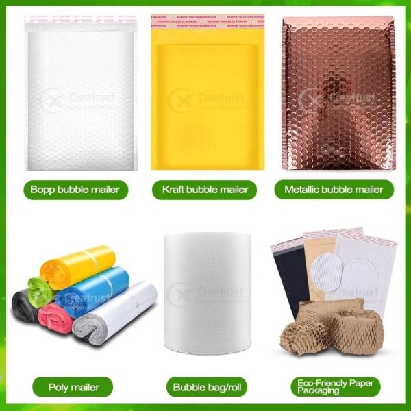 GDCX Biodegradable Shipping Envelop Bag Custom Mailer Envelope Custom Bubble Mailers With Logo Custom Bubble Mailers Wrap Pouch