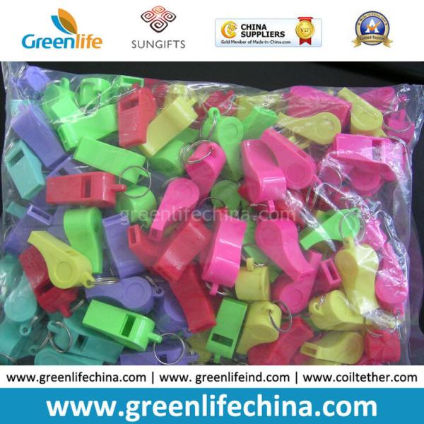Chinese Cheap Promotional Various Colors Whistle of Plastic Material