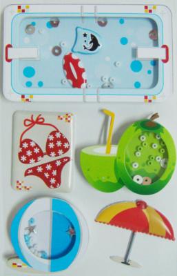 Peel Off Desk Small Vintage Toy Stickers Custom Printing 80mm X 120 Mm