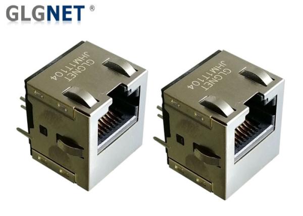 180° Angle Vertical Rj45 Magnetic Jack 2.5G / 5G Base - T POE Single Port For Ethernet