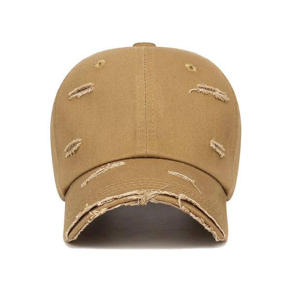 Fashion Khaki Outdoor Hat 6 Curved Visor Panel Baseball Cap With Lower Price