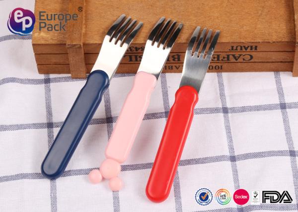 Professional Food Grade Kids Cutlery Set Plastic Stainless Steel Fork  21G
