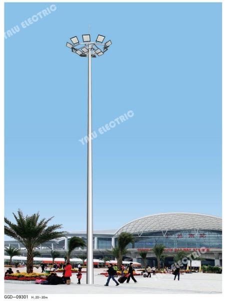 Outdoor seaport Q235 Steel galvanized 15m 20m 30m high mast lighting tower with 1000W LED light
