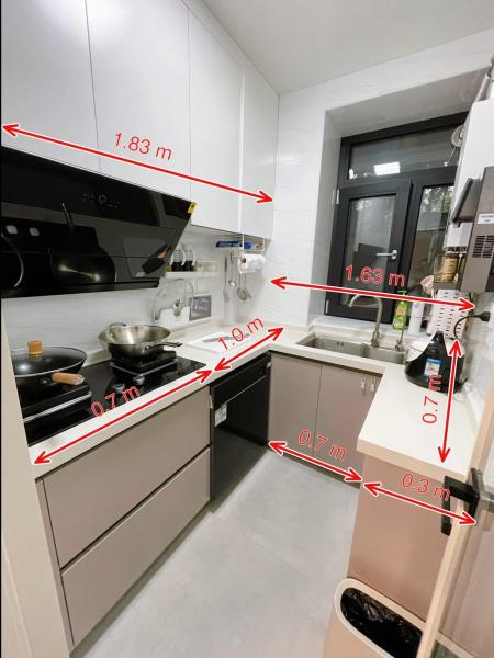 Chinese Furniture Modern Kitchen Melamine Wood Kitchen Cabinetry