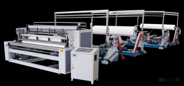 Fully Automatic Toilet Paper Rewinding Machine PLC Control Tissue Paper Rewinder