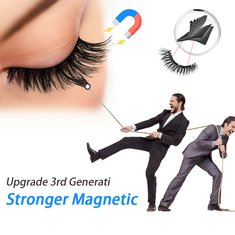 Lightweight Soft Magnetic Natural Lashes Kit Easy To Wear Tweezers Waterproof Last 2 Months