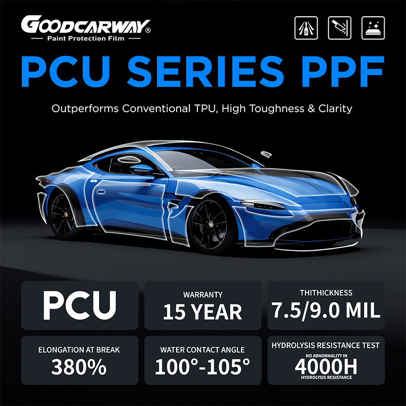 PCU PPF Self-Healing Paint Protection Film with Heat-Activated Scratch Repair