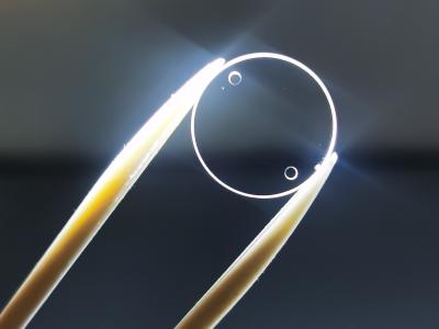 Round Polished Sapphire Optical Windows Scratch Resistance With Hole