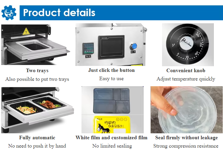 Factory Direct Electric Gas Replacement Plastic Tray Electric Ordinary Packaging DF300TA-E Fully Automatic Food Tray Sealer