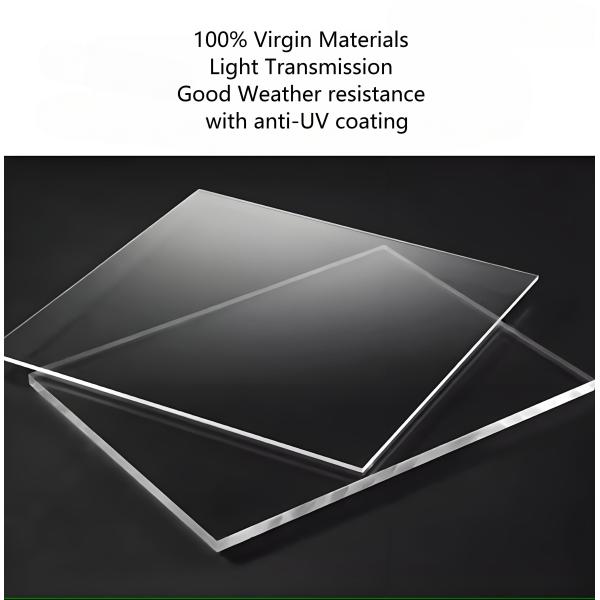 6 мм 4 * 8 футов поликарбонат твердый лист анти ударный односторонний УФ-защита