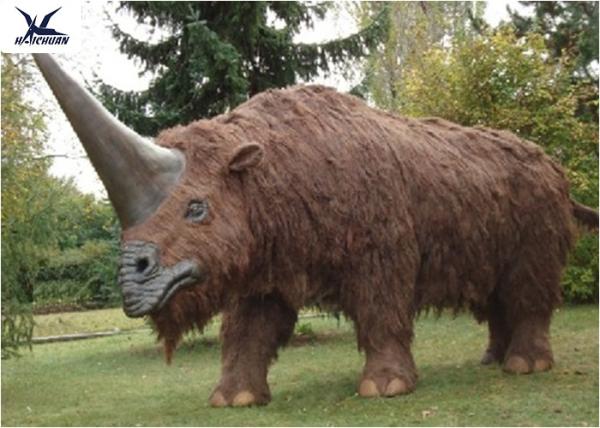 Playground Zoo Park Decorative Large Artificial Animatronic Animal With Fur