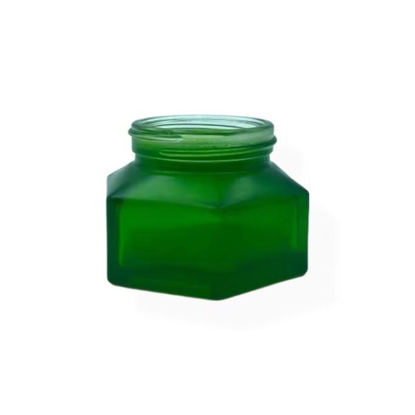 Cosmetic Jars Packaging 50g Emerald Cream Jar with wood finish Plastic Cap Cream jar
