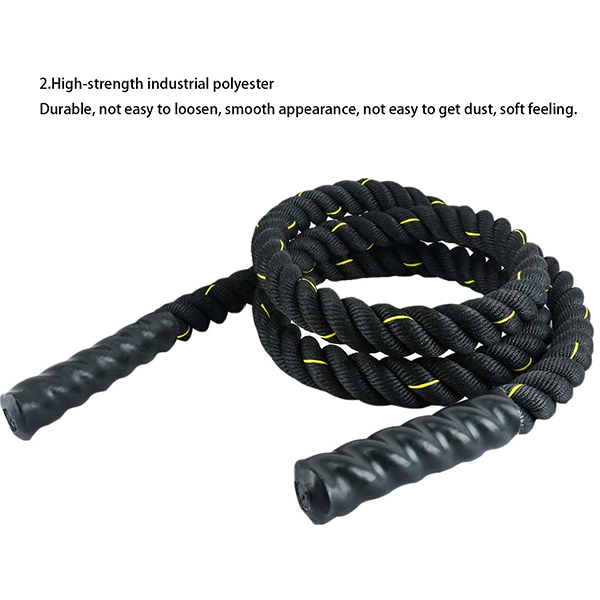 Waterproof Grip Ends Battle Training Rope Gym Heavy Jump Ropes