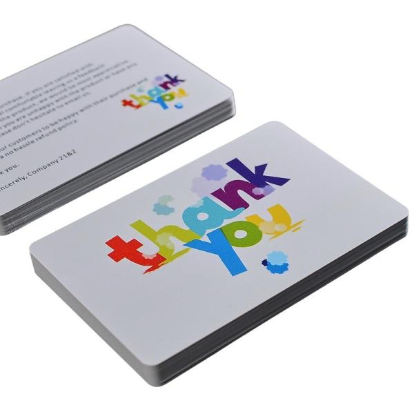 After-sales service card thank-you card 4 colors CYMK offset printing Matte Glossy Frosted Custom Logo Gift card