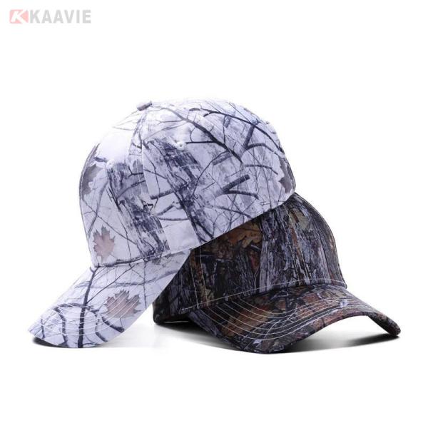 Customized Camo Summer Outdoor Baseball Caps Polyester Mesh Unisex 7cm Visor