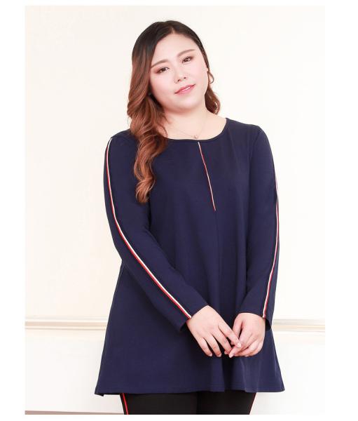 Pullover Blouse Style Plus Size Ladies Shirts Figure Print Wrap Tunic Cotton Spandex