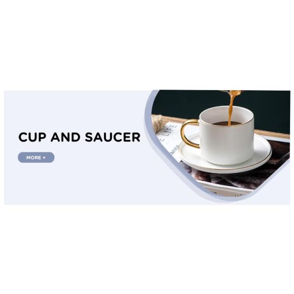 Золото Drinkware изготовленного на заказ после полудня роскошное покрыло керамическую чашку с чашками чая кофе поддонника оптовыми современными незаконными