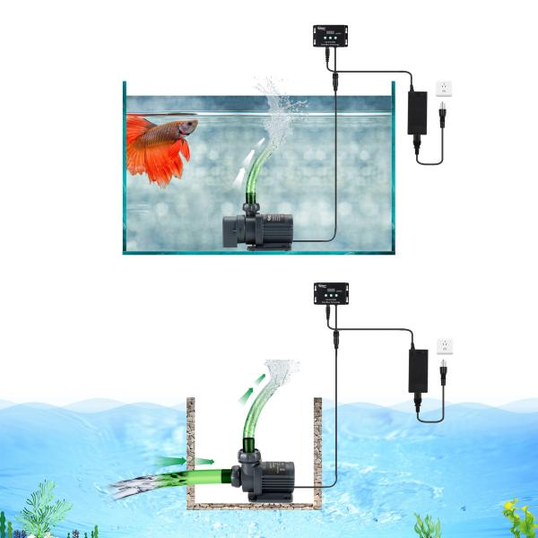 DC 24V 80 Watt Submersible Aquarium Filter Pump