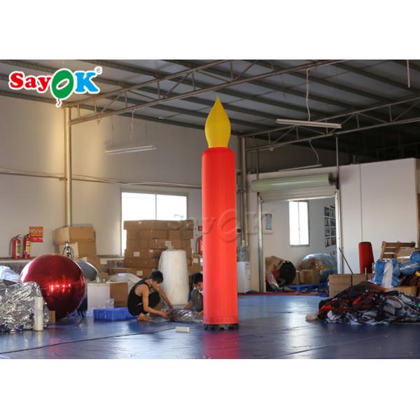 свеча СИД 3м светлая красная раздувная для на открытом воздухе украшения ночи