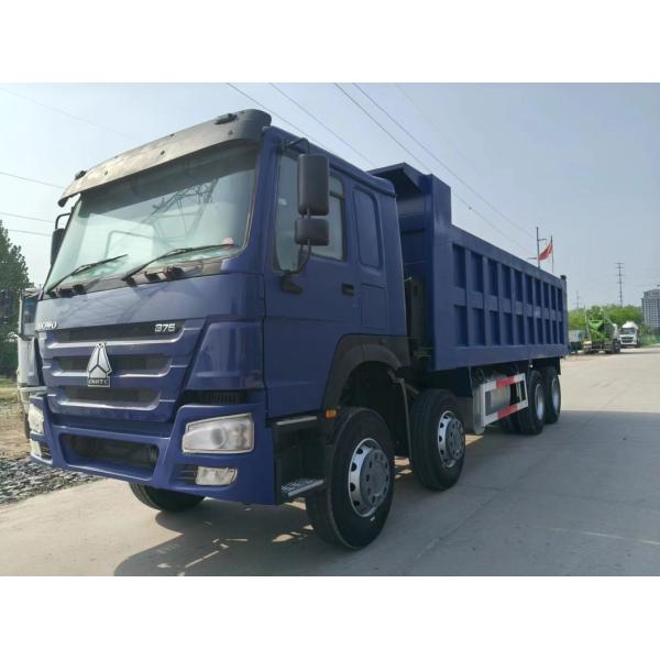 Used HOWO Tipper Truck 8X4 Dark Blue Euro3 for Heavy Duty Dump in Urban Construction