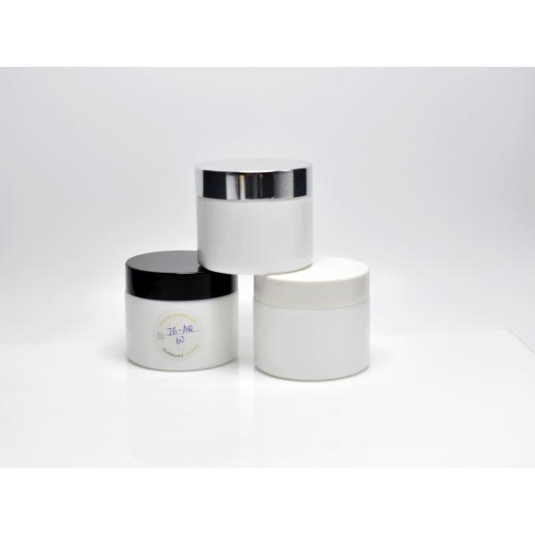 Custom 2OZ 60ml Cylinderic Milk Glass Cosmetic Containers, Primary Glass Skin Care Packaging For Face Cream, Facial Mask