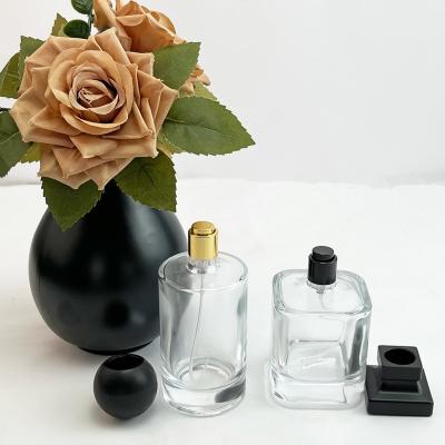Collar Material Glass Products Empty Perfume Cylinder Glass Bottles 30ml 50ml 100ml