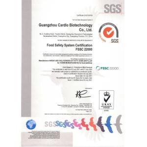 GUANGDONG CARDLO BIOTECHNOLOGY CO., LTD. Сертификации