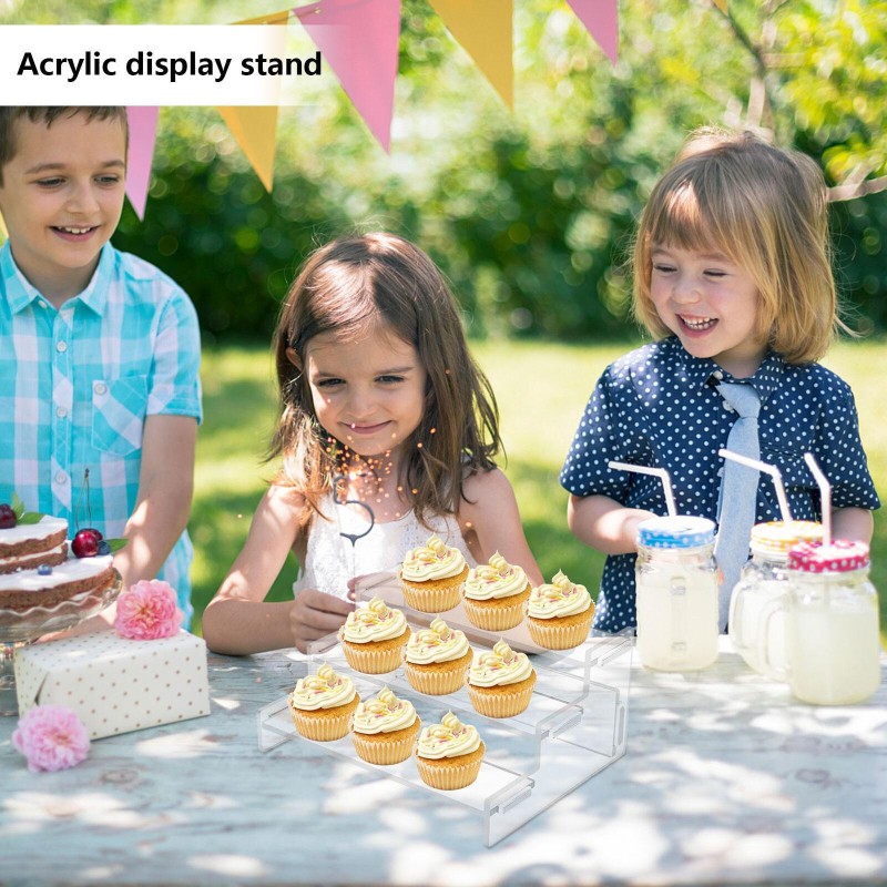 Custom Processing Acrylic Display Stand for Cosmetics Clay Statue Jewelry Three Tier Office Organizer Pop Mart Plastic Boxes