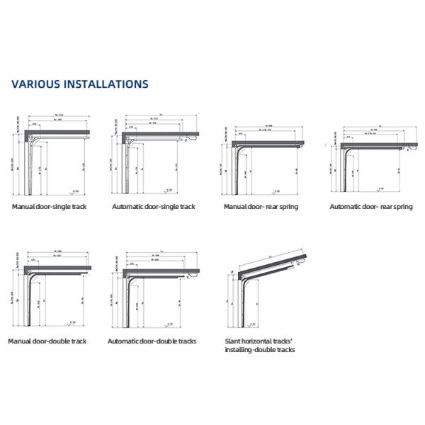 Aluminum Frame Door and Frosted Glass Villa Automatic Garage Door