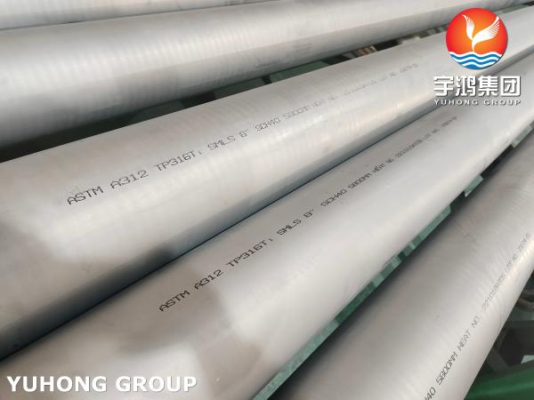 Stainless Steel Seamless Pipe ASTM A312 TP316Ti  Chemical Boat Fittings Heat Exchanger