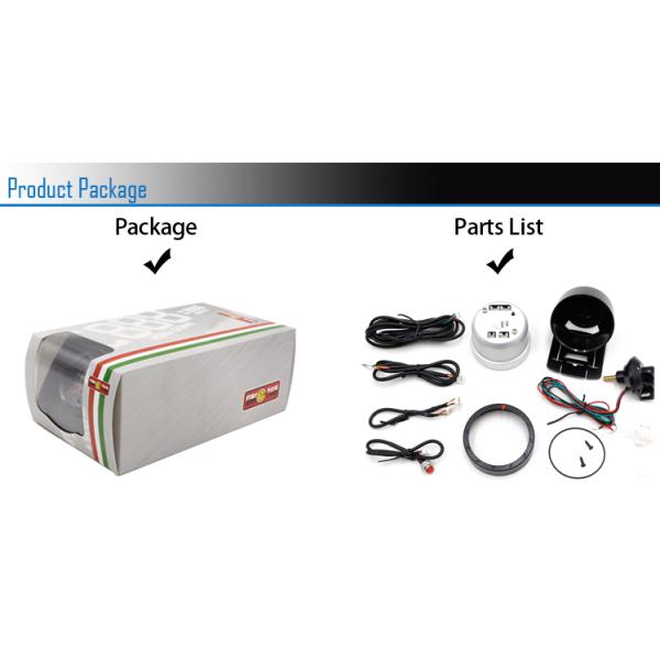 2.5 '' Sinco Tech Custom Auto Gauges , DO 6353 Digital Dashboard Gauges 7 Color