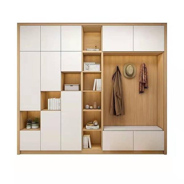 Durability ISO Laminate Wooden Shoes Rack Storage Particle Board