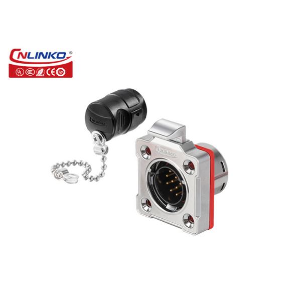 CNLINKO M20 14 Pin Panel Mount Waterproof Connector IP67 12V Soldering For LED Lighting