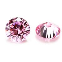 3A Qualidade Rosa Cor Varejo Pedras preciosas soltas Forma redonda 2mm 3mm Circônio cúbico sintético Moissanite personalizado para pingente