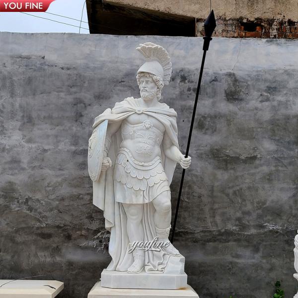 Customize Roman Soldier Riding Horse Marble Sculpture