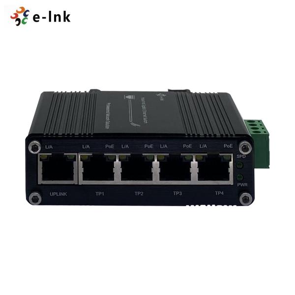 Gigabit de ports de Mini Industrial Ethernet Switch 4 802.3at PoE avec 1 liaison montante de ports