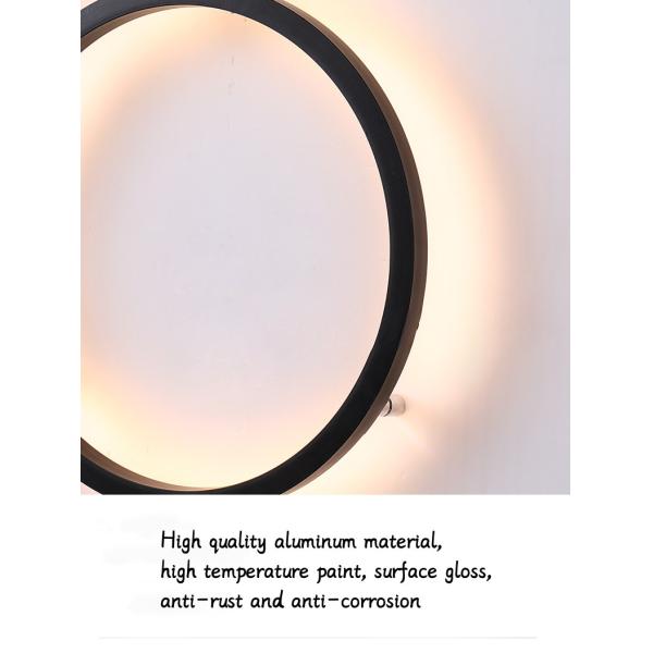 Modern Simple LED Ring Wall Lamp For Bedroom Headboard Living Room Background