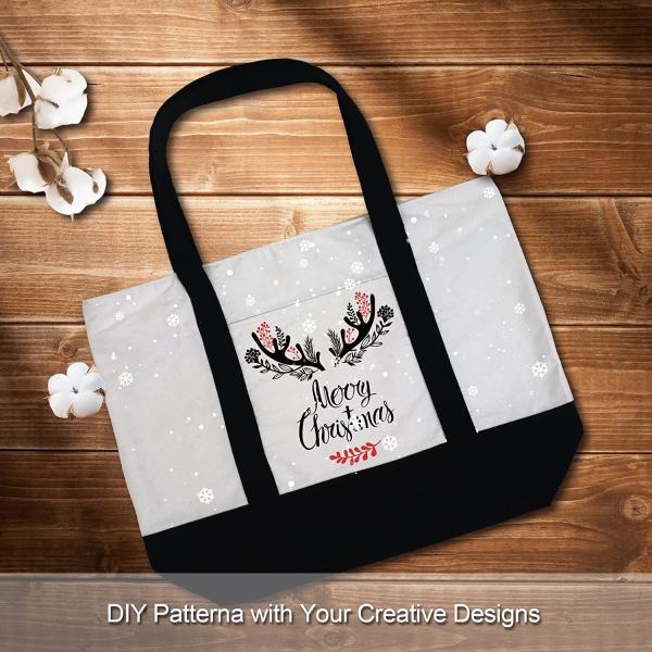 Белые сумки холста Eco со стилем ясных изображений LGO красивых простым