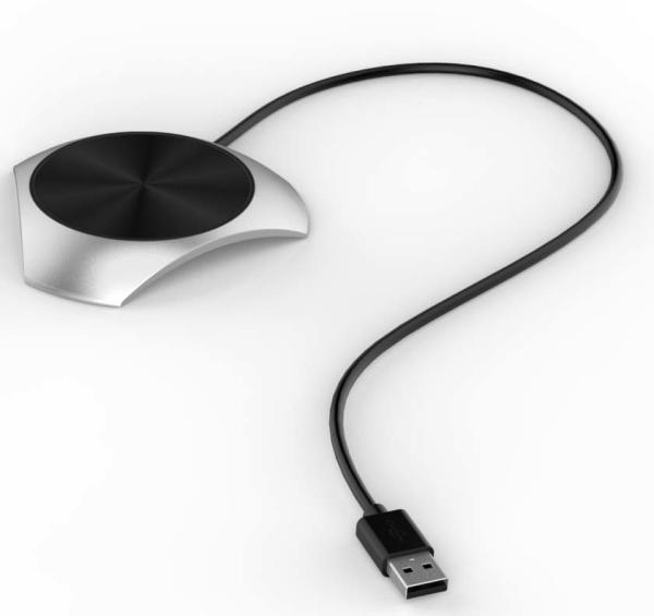 Qi Certified Wireless Charging Pad , Home Cordless Phone Chargers Aluminum Zinc Alloy