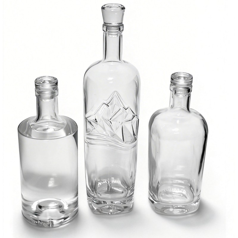 700ml Clear Glass Liquor Bottles/Whiskey Glass Bottle