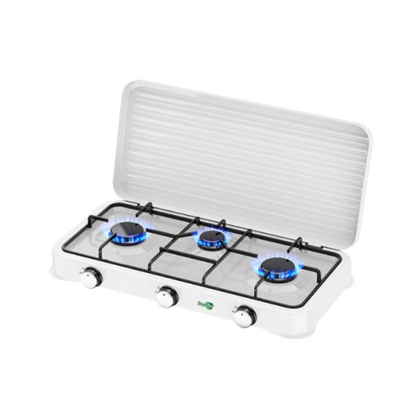 Heavy Duty Three Burner Gas Stove Manufacturer with Gas Consumption and Safety Features Designed for Restaurant and Hospitality Industry