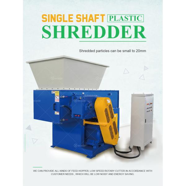 Plastic Single Shaft Shredder Machine Heavy-duty Single Shaft Shredder