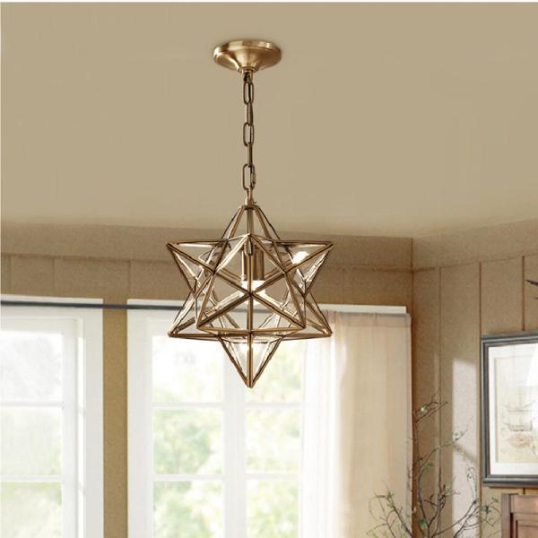 Nordic Led Pendant Lights Art Glass Start Geometric Pendant Lamp(WH-GP-170)