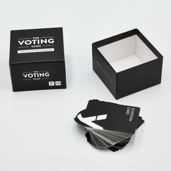 Custom Printing Cardboard Flash Cards Paper Packaging With Black Box Gift Card Games Paper Boxes For Playing Cards