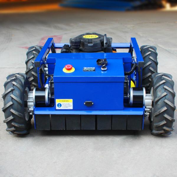 China Supply Rubber Crawler Robot Gasoline Self Propelled Garden Remote Control Lawn Mower for Sale